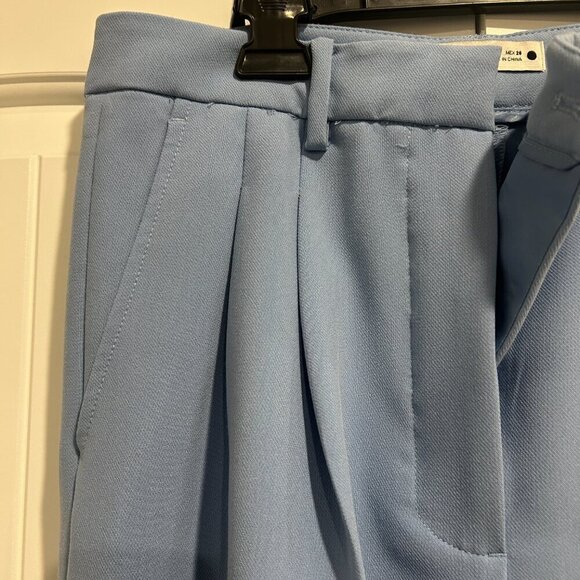 Zara Pastel Blue Wide Leg Trousers Women’s Size Medium - Picture 5 of 11